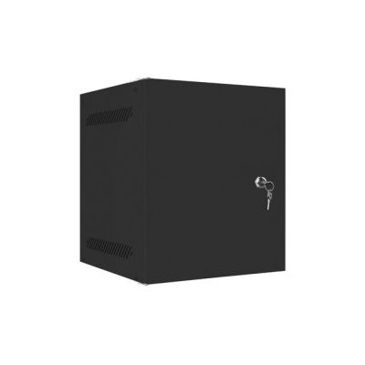 7. Wandmontierter Einbauschrank 10" 6U 280x310 schwarze Metalltür LANBERG (flach verpackt)