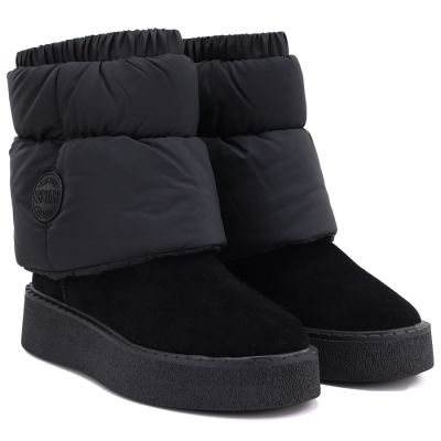 4. Schwarze Plateau-Schneestiefel aus Leder, Big Star UU274731