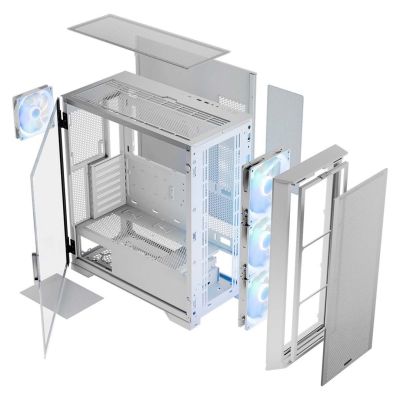 8. MODECOM HORIZON ARGB FLOW MIDI USB TYP-C GEHÄUSE WEISS