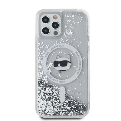 3. Karl Lagerfeld Liquid Glitter Choupette Head MagSafe Hülle für iPhone 12/12 Pro – Transparent