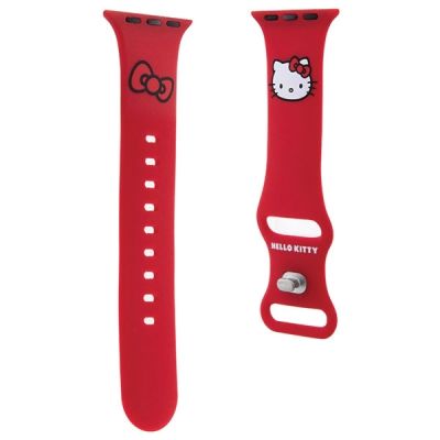 3. Hello Kitty Silikon-Kitty-Kopfband für Apple Watch 38/40/41 mm – rot