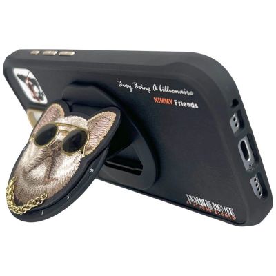 5. Nimmy Glasses Cool Dog MagSafe Case für iPhone 16 Pro - Schwarz