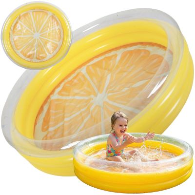 Kinderpool 3-Ring Zitrone 148x30CM 51649