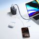 11. Baseus EnerCore CJ11 100W Wandladegerät mit USB-A- und USB-C-Anschlüssen und einziehbarem USB-C-Kabel – Schwarz
