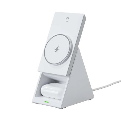 3. Choetech T600 15W 3in1 Induktionsladestation – Weiß
