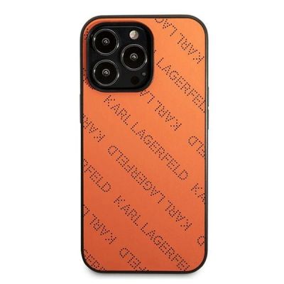 3. Karl Lagerfeld Perforated Allover Case für iPhone 13 Pro / 13 6.1" - Orange