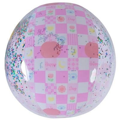 Aufblasbarer Strandball 50 cm, rosa Glitzer 53197