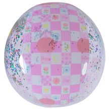 Aufblasbarer Strandball 50 cm, rosa Glitzer 53197