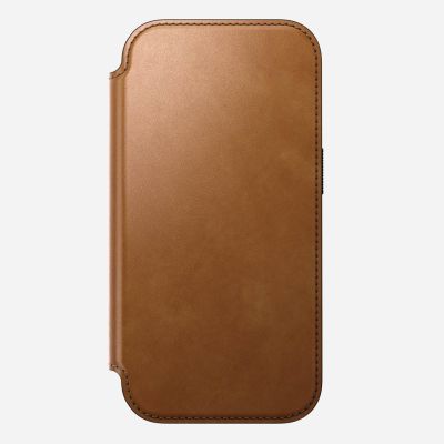 6. Nomad Moderne Leder-Folio-Handyhülle 16 cm (6,3") Hellbraun