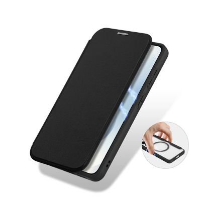 7. Dux Ducis Skin X Pro MagSafe-kompatible Brieftaschenhülle für Samsung Galaxy S26 - Schwarz