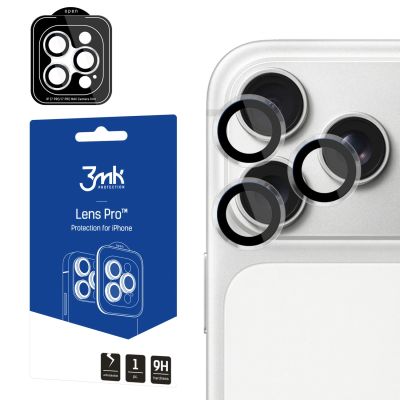 3MK Lens Protection Pro Schwarzes gehärtetes Glas für iPhone 18 Pro / 18 Pro Max