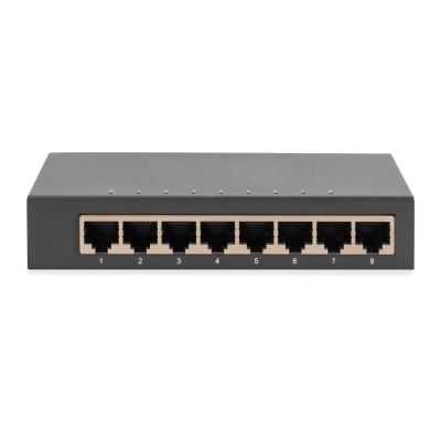 8. Digitus 8-Port Gigabit-Switch, Desktop, unmanaged, Metallgehäuse