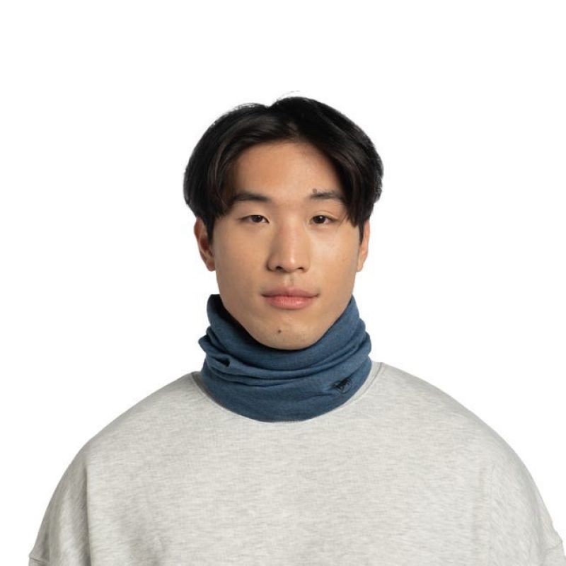 5. Buff Merino Midweight Multifunktionstuch Blau