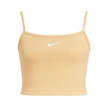 Nike Sportswear Essential Rib Crop Top Sanddrift/Weiß - DM6737-126