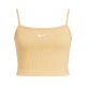 Nike Sportswear Essential Rib Crop Top Sanddrift/Weiß - DM6737-126