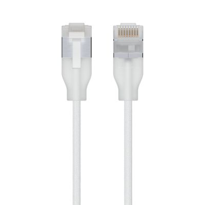 Ubiquiti UACC-Cable-Patch-EL-C6A-15M-W Netzwerkkabel, durchscheinend, weiß, Cat6a