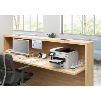 81. Canon MAXIFY GX 7150 Drucker, Tintenstrahl, Farbdruck, 600 x 1200 dpi, A4, Direktdruck, Weiß