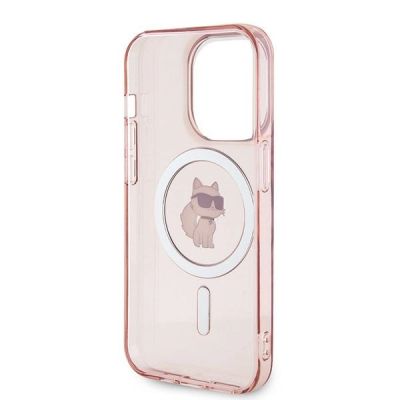 7. Karl Lagerfeld IML Choupette MagSafe Hülle für iPhone 14 Pro Max – Rosa