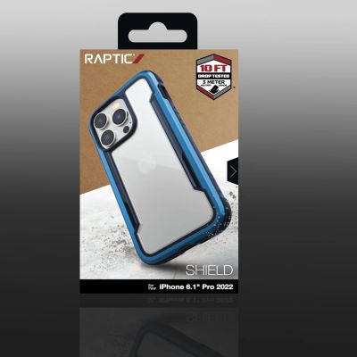 5. Raptic X-Doria Shield Case iPhone 14 Pro gepanzerte Hülle blau