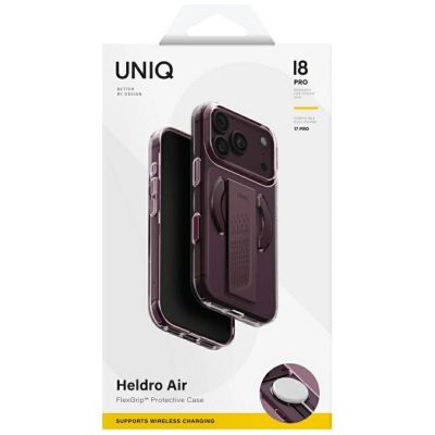 9. Uniq Heldro Air Magclick Ladehülle für iPhone 18 Pro / 17 Pro - bordeauxrot