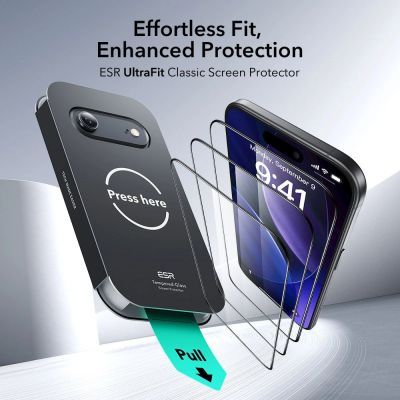 2. ESR UltraFit Panzerglas 2er-Pack für iPhone 17 Air - transparent