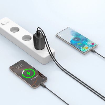 6. Tech-Protect NC45W-GAN 2-PORT PD45W Wandladegerät – Schwarz