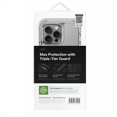 5. Uniq Combat Magclick Ladehülle für iPhone 16 Pro Max – Grau