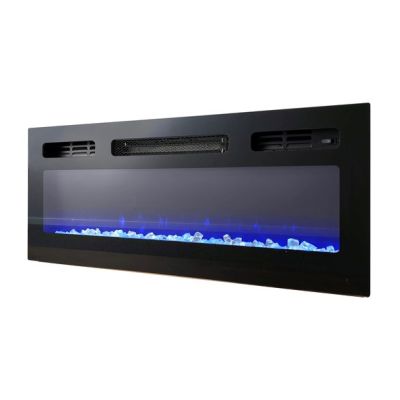 7. EVA-TV-Schrank mit elektrischem Kamin 180x40x52 Graphit/Glanzgraphit