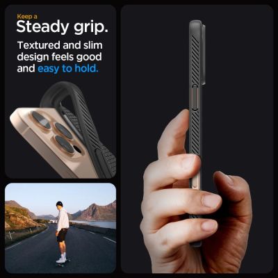 10. Spigen Liquid Air Hülle für iPhone 16 Pro – Schwarz