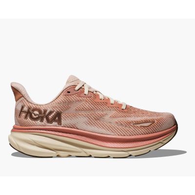 HOKA Clifton 9 Sandstein/Creme Damen Laufschuhe (1127896‑SNC)