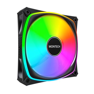 2. Montech RX120 PRO Computergehäuselüfter 12 cm Weiß 3 Stück.