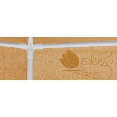 13. Sechseckiger Gartenpavillon 2x2x2x2,5 m mit Moskitonetz, beige