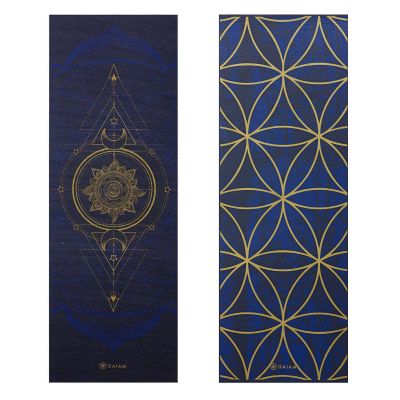 6. Gaiam Sonne und Mond doppelseitige Yogamatte 6 mm 63419