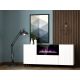 3. PAFOS Kommode mit Elektrokamin 180x42x82 weiß matt