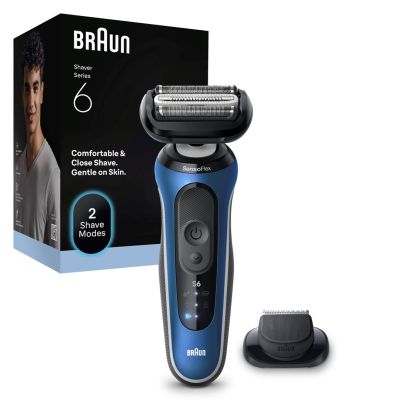 Braun 62-B1200s Series 6 Elektrorasierer, blau/schwarz