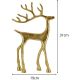 4. Dekoratives Metall-Rentier 21x40cm Gold