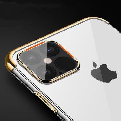 5. Clear Color Silikon Gel Electroplating frame Handyhülle Schutzhülle für iPhone 13 mini blau