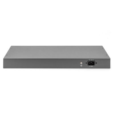 4. Digitus DN-95343 Netzwerk-Switch, unmanaged Fast Ethernet (10/100), PoE-Unterstützung, 1 HE, Schwarz/Silber