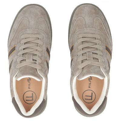5. Damen-Lederschuhe, Sneaker, beige, Filippo DP7984