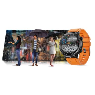 21. Gravity GT21-2 Smartwatch + oranges Silikonarmband