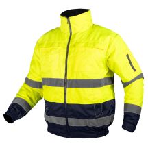 Warnschutz-Arbeitsjacke 3-in-1, gefüttert, gelb und marineblau, Größe XXXL