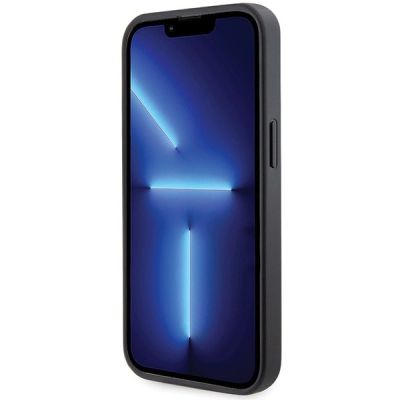 5. Guess GUHCP13LP4TDSCPK Hülle für iPhone 13 Pro / 13 – Schwarzes Crossbody 4G-Metalllogo