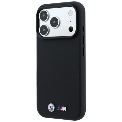 2. BMW M Quadrille Kevlar Metall Logo MagSafe Hülle für iPhone 17 Pro Max / 18 Pro Max - Schwarz