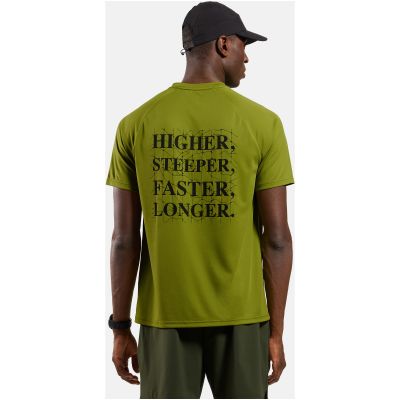Herren-Kurzarmshirt ODLO T-Shirt Crew Neck S/S ESSENTIAL PRINT, grün
