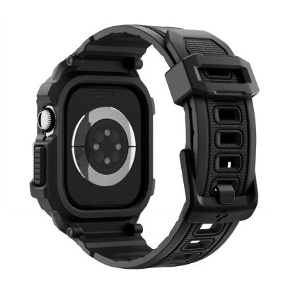 3. Spigen Rugged Armor Pro Armband für Apple Watch 42 mm – Schwarz