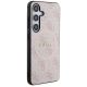 4. Guess 4G Collection Leder Metall Logo MagSafe Hülle für Samsung Galaxy S24 – Pink