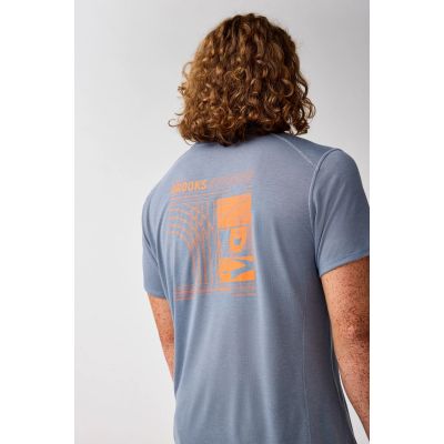 3. Herren Distance Kurzarm-Lauf-T-Shirt 3.0, Grau