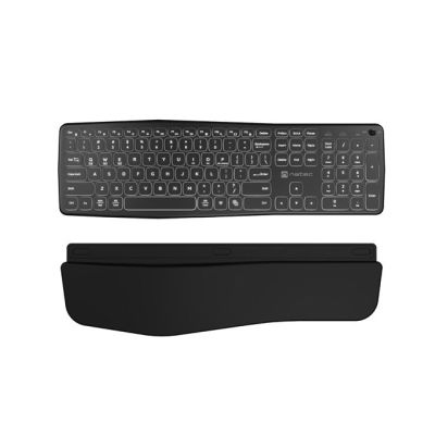 9. NATEC PORIFERA Tastatur für Zuhause/Büro, Bluetooth, QWERTZ-Tastatur, amerikanische und internationale Tastatur, Schwarz