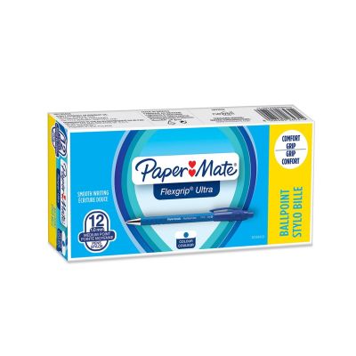 2. PAPER MATE Kugelschreiber Flexgrip Ultra RT M Blau 12 Stück