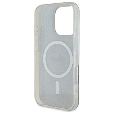 6. Guess IML 4G MagSafe Hülle für iPhone 16 Pro Max – Braun